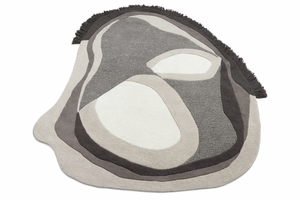 Tapis modernes épais à poils longs, abstraits, en laine, tuftés à la main - Product Image 2