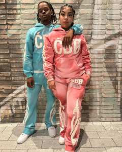 Chándales lavados Vintage de peso pesado, ropa de calle, chándal, parche bordado con logotipo personalizado, conjuntos de dos piezas con capucha y pantalones de chándal para hombre - Product Image 6