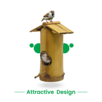 Maison d'oiseau en bambou, accessoires pour animaux fabriqués à partir de matériaux naturels et décoration élégante de la maison, vente en gros.