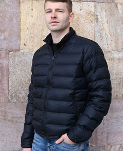 Chaqueta acolchada unisex personalizada para hombre, abrigo de invierno con diseño de burbujas, informal, de cuero, talla XL, con cremallera, fabricantes al por mayor para exteriores - Product Image 3