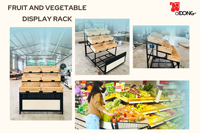 Étagère de présentation de fruits et légumes flottante, amovible, en métal, légère, anti-rouille, avec revêtement en poudre, personnalisable, OEM accepté