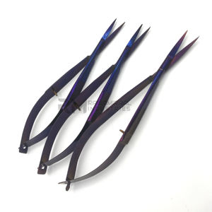 RMI vente chaude violet Plasma ciseaux à sourcils haute qualité en acier inoxydable droit printemps ciseaux outils de beauté durables - Product Image 6