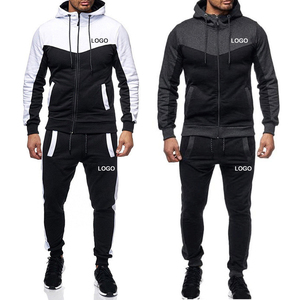 ชุดเสื้อผ้ากีฬาฤดูหนาวสำหรับผู้ชายชุดกางเกงวอร์มผ้าฝ้ายโพลีเอสเตอร์แบบมีซิปและถุง - Product Image 6