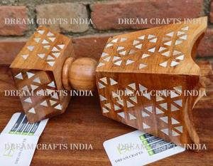 Brûleur d'encens religieux en bois d'acacia avec incrustation de nacre, artisanat indien, parfums arabes - Durable, biologique, 100% naturel, cadeau - Product Image 5