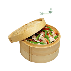 Ensemble de panier vapeur en bambou Dim Sum Offre Spéciale 2025 avec logo/mini cuiseur vapeur en bambou pour cuire à la vapeur à la maison, au restaurant - Product Image 1