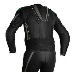 Combinaison de moto en cuir de course pour hommes avec manches pré-incurvées et protection des genoux CE - Product Image 6