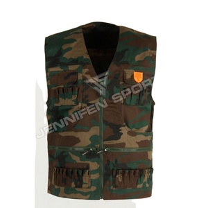 Gilet de chasse rétro en toile 100 % coton, sans manches, camouflage, personnalisé, pour homme, style cargo, pour sports de plein air - Product Image 1