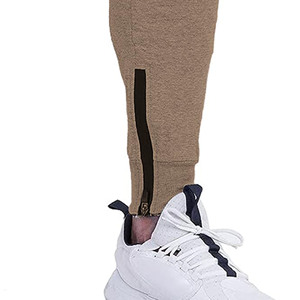 Pantalons pour hommes en gros Pantalons décontractés en tricot pour hommes avec poches zippées Pantalons de jogging personnalisés de couleur unie Pantalons pour hommes de grande taille - Product Image 2