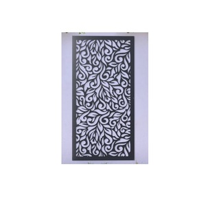 Wall Art Design Black Color Painted <b>Metal</b> Garden <b>Screen</b> Laser Cut Design for Decorative Privacy Use Garden <b>Metal</b> Garden <b>Screen</b> - Product Image 1