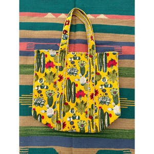 Bolso Tote Reversible de Terciopelo y Algodón Acolchado Estilo Boho Chic, Grande, Ecológico y Sostenible, para Compras, Playa, Fin de Semana, Color Ocre PC - Product Image 2