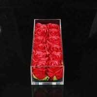 2025 Boîte de rangement de fleurs en acrylique de luxe rentable: idéale pour les présentations florales innovantes et les cadeaux