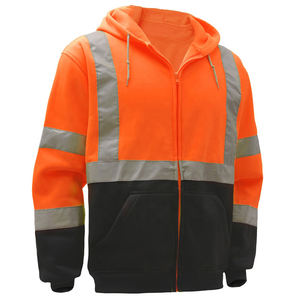 OEM Reflective OEM ODM Working Safety Wear Hombres Construcción Cremallera Sudadera con capucha a la venta Hi Vis Working - Product Image 6