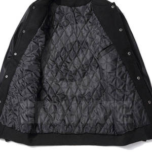 เสื้อแจ็คเก็ตเบสบอลบอมเบอร์ผ้าขนสัตว์/ผ้าฝ้ายผสมเชนิลล์ ระบายอากาศ กันลม สำหรับฤดูหนาว ดีไซน์สั่งทำได้ สไตล์ไฮสตรีท ด้านหน้า - Product Image 3