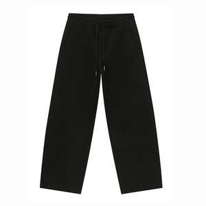 Pantalons de survêtement d'hiver pour hommes, décontractés, taille mi-haute, poids lourd, coupe ample, jambe large, style vintage, délavage acide, streetwear, polyester et coton - Product Image 1