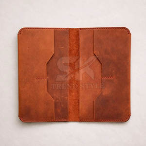 Portefeuille long à rabat en cuir pour homme, populaire, de haute qualité, en cuir véritable, nouveau portefeuille de créateur pour homme - Product Image 3