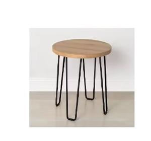 Ensemble de tables à thé rondes en bois massif au design moderne très vendu pour la maison Tables basses pour le salon Meubles en métal - Product Image 1