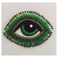Miyuki brodé à la main de qualité supérieure et perles à facettes en forme d'oeil Broche pour femme par glowin fashion