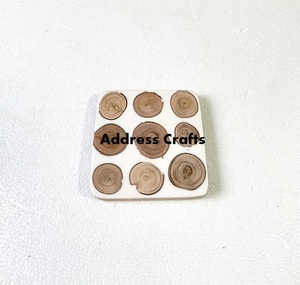 Mesa cara cuadrada de resina epoxi de madera para el hogar, alfombrillas para tazas de té, venta al por mayor, vajilla, posavasos para bebidas, mantel Individual de resina de madera - Product Image 2