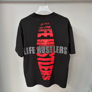 Life Hustlers <b>Extra</b> <b>Large</b> 260gsm 100% Cotton Men's Street Wear High Diamond T-shirt Men's Fashion Designer - Product Image 1