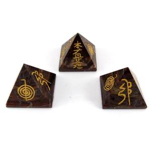 Hermosa caligrafía Jasper Reiki pirámide energía pulida curación meditación crecimiento espiritual venta al por mayor equilibrio de Chakra - Product Image 5