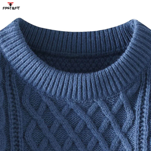 Wholesale Price New Arrivals Fashion Long Sleeve Knitted Wool/Cashmere Men Winter <b>Sweater</b> Pullover Custom Front Anti-Pilling - Product Image 4