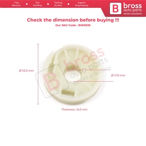 BWR335 Power window Regulator Wheel Front Right for Polo Classic Octavia - Product Image 5