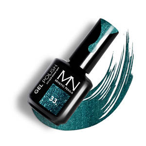 UV LED เจลสีทาเล็บผลิตใน EU-cpnp-GREEN-GEL polish 33-มรกต12มล.-เล็บลึกลับ - Product Image 1