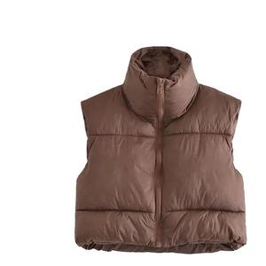 Veste matelassée sans manches pour homme, vente chaude, coupe courte, épaisse, respirante, coupe-vent, logo frontal, hiver - Product Image 6