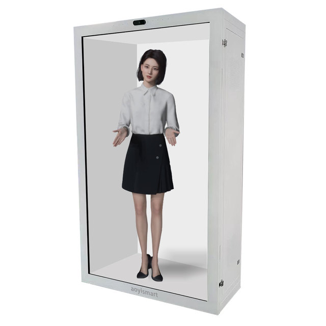 AOYI Transparent LCD Hologram Display with 3D Hologram Box for Digital Signage