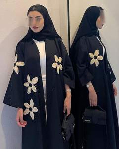 Abaya de Manga Larga de Seda Hecha a Mano de Primera Calidad, Antiarrugas, para Mujer, Color Personalizado, Ropa de Oración, Talla Adulto - Product Image 3