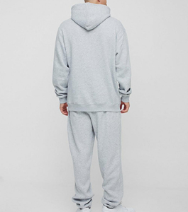 Alta calidad 100% algodón 400 GSM Mens Streetwear chándal personalizado Puff impresión Logo Heavyweight Hoodie & Sweatpants para hombres - Product Image 5