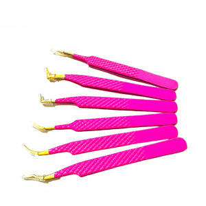 Pince à cils de longueur régulière avec logo entièrement personnalisée à vendre Pince à cils de volume en acier inoxydable de couleur unie - Product Image 5