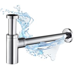 Tubo di scarico a sifone in ottone cromato per lavello da bagno 1.1/confezione da 4 pollici 2 - Product Image 5