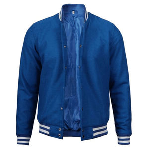 Chaquetas universitarias de alta calidad para hombre, abrigo de béisbol universitario con mangas de cuero en el pecho de lana de invierno, 100% algodón para deportes de invierno - Product Image 1