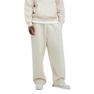 Custom Men Tracksuit 100% Cotton Heavyweight Oversized Jogging Sweat Suit Fleece Oversized Men Sweatpants and Hoodie <b>Set</b> for men - Product Image 2