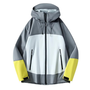 Veste coupe-vent de sport à manches longues et fermeture éclair imperméable, chaude, respirante et résistante à l'extérieur avec col à capuche. - Product Image 3