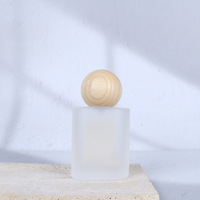 Flacon pulvérisateur de parfum en verre dépoli de luxe en gros, 30 ml, 50 ml, rechargeable, emballage haut de gamme, atomiseur