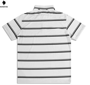 Polo de Golf táctico 3D de rendimiento para hombre, camiseta de manga corta de secado rápido, 100% poliéster, diseño sólido, técnicas bordadas - Product Image 2