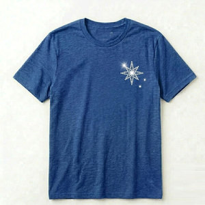 Camisetas de hombre con pedrería de corte holgado, tela transpirable y ligera, perfectas para uso al aire libre y looks urbanos. - Product Image 1