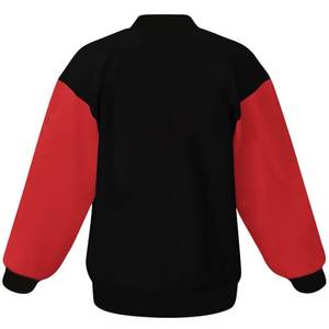 Enduit à manches longues Varsity Jacket col montant à capuche respirant coupe-vent en cuir laine couleur bloc léger Baseball Bomber - Product Image 5