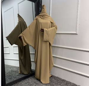 2025 nouvelle haute qualité 2 pièces Nida Robe Khimar Jilbabs dubaï vêtements islamiques pour les femmes robe musulmane traditionnelle pour l'Aïd - Product Image 5