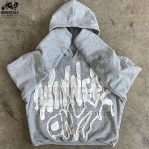 Sudaderas con capucha bordadas ajustables de mezcla de algodón básico de lana de invierno para hombre de alta calidad hechas a medida - Product Image 4