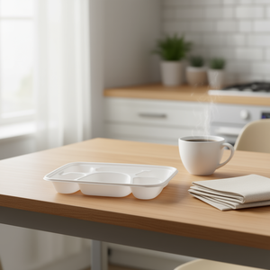 Bandeja de Almuerzo Desechable de 6 Compartimentos para Almacenamiento y Transporte Diario de Comidas - Product Image 3