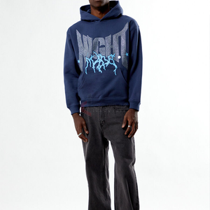 Streetwear personnalisé Sweat à capuche zippé surdimensionné imprimé bouffant 400GSM Sweatshirts à capuche unisexe en coton lourd Fabricant - Product Image 5