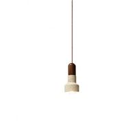 Lustre décoratif moderne en travertin jaune pour cuisine, chambre, chevet, bar, lampe suspendue en pierre de grotte, éclairage décoratif