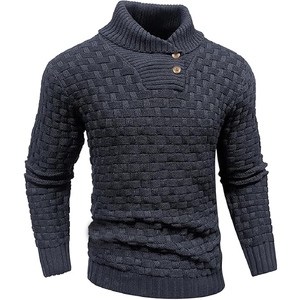 Wholesale Men's Slim Fit Crew Neck <b>Knitted</b> Polyester Design for Comfort and Style Polyester Sweater - Product Image 6