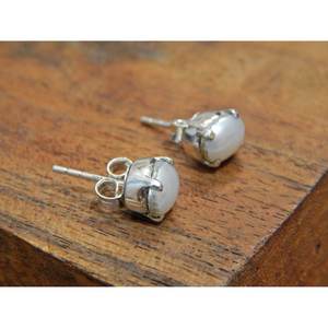 925 Sterling Silver Freshwater <b>Pearl</b> <b>Earring</b> Stud Natural White Gemstone Jewelry Elegant Gift for Her-E0043-GS - Product Image 1