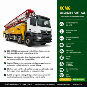 Camión Bomba de Concreto <span class=keywords><strong>Mercedes</strong></span>-<span class=keywords><strong>Benz</strong></span> 58m Usado de 2021 con Válvula S Mejorada para Construcción - Product Image 4
