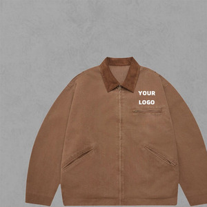 Veste pour hommes Veste d'hiver en toile personnalisée Veste décontractée respirante pour hommes Fabricant Vêtements de travail pour hommes Vestes en toile - Product Image 1