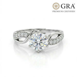 NOVAMART Fine Moissanite <b>Solitaire</b> <b>Ring</b> 1.2 Carat Be with Me Free Size <b>Silver</b> Women's Wholesale Export - Product Image 3